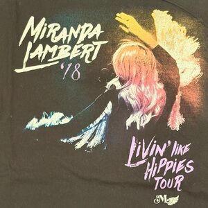 Miranda Lambert 'Livin' Like Hippies' Black Tour Tee